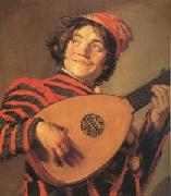 Frans Hals Jester with a Lute (mk05) oil painting on canvas